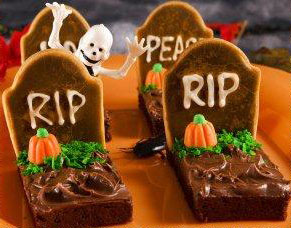 recettes halloween rip tombe brownie