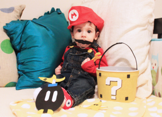 mario costume halloween bebe